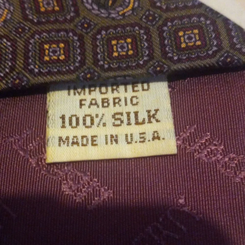 Vintage Liberty Of London Silk Tie-Wreath-Crowns-1990s-Standard-Classic-Prep